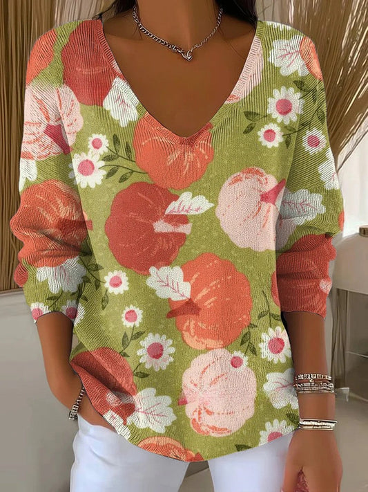 Beatrice V-Neck Pullover – Stylish Women's Sweater for All Seasons