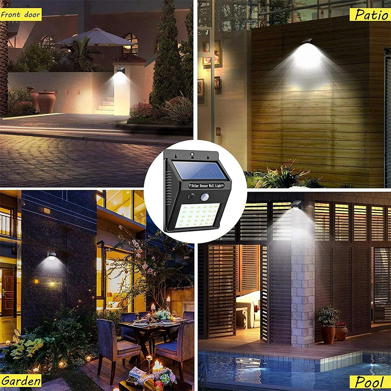 Solar LED Wall Light – Motion Sensor, IP65 Waterproof & 12-Hour Runtime