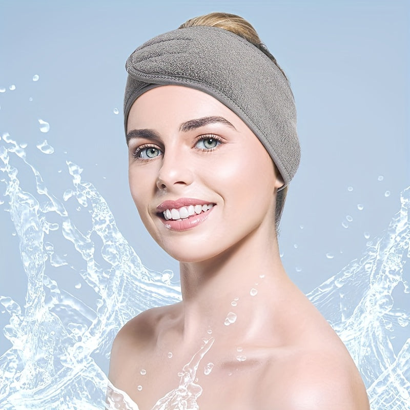 Adjustable Spa Headband – Unisex, Velcro Closure & Soft Breathable Fabric