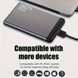 External Hard Drive Portable SSD USB Slim Storage Backup Drive