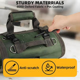 Roll-Up Tool Bag – Multiple Pockets, Removable Trays & Carry Handle