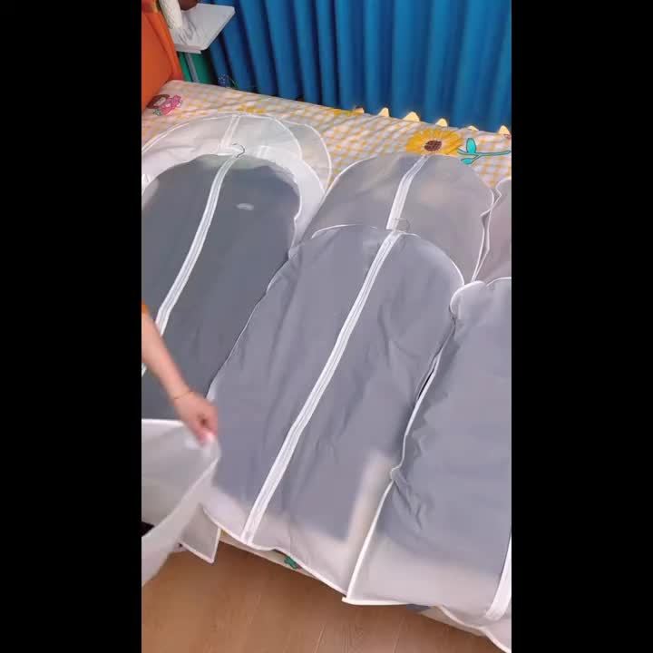 Kleidersack-Set transparent PEVA mit Reißverschluss