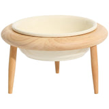 Kalsten | Misha Ceramic Elevated Cat Bowl with Wooden Stand
