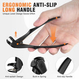 Long-Handle Nail Clipper – Angled Head, Stainless Steel, for Thick Nails