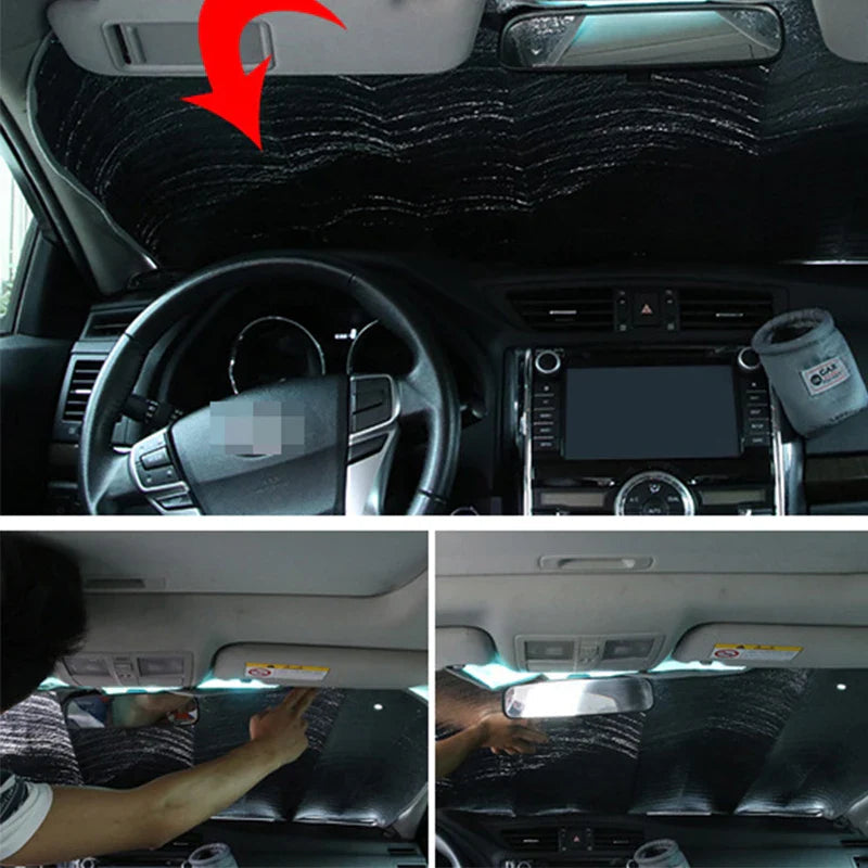 Car Windshield Sun Shade – Reflective UV & Heat Protection, 4 Sizes