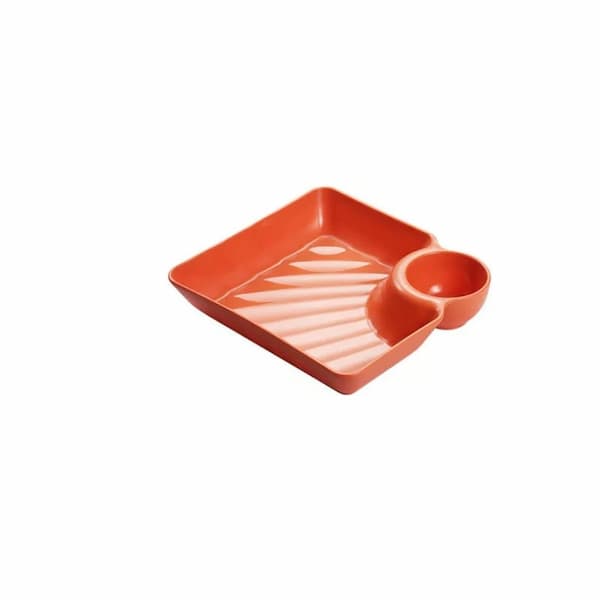 Serving Platter with Sauce Compartment – 25cm, Food-Grade & Dishwasher Safe