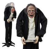 5ft Animated Halloween Figure with Candy Tray and Red LED Eyes