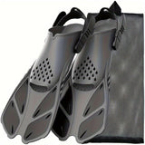 Adjustable Snorkel Fins – Short Blade, Open-Heel, Unisex S/M & L/XL