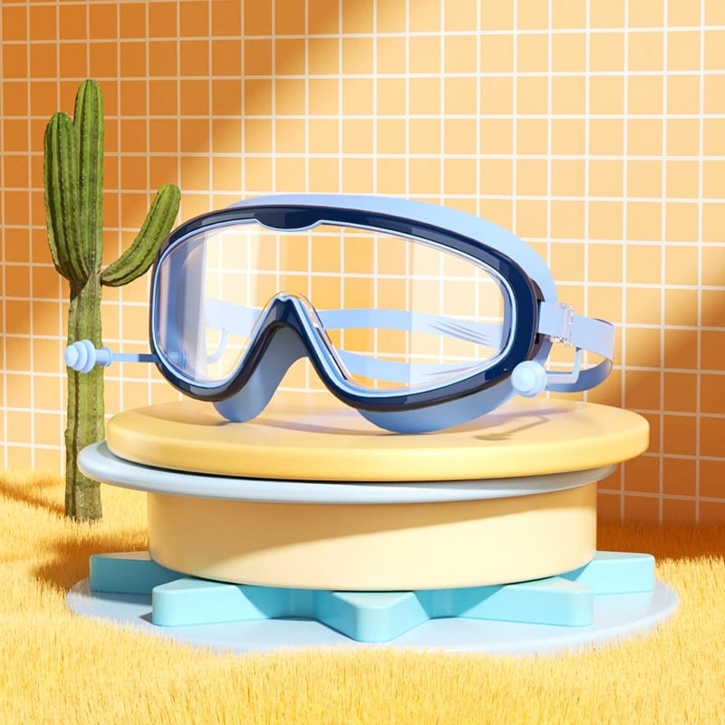 Kids Swim Goggles – Large Frame, 180° View, UV Protection, Anti-Fog, Ages 6–14