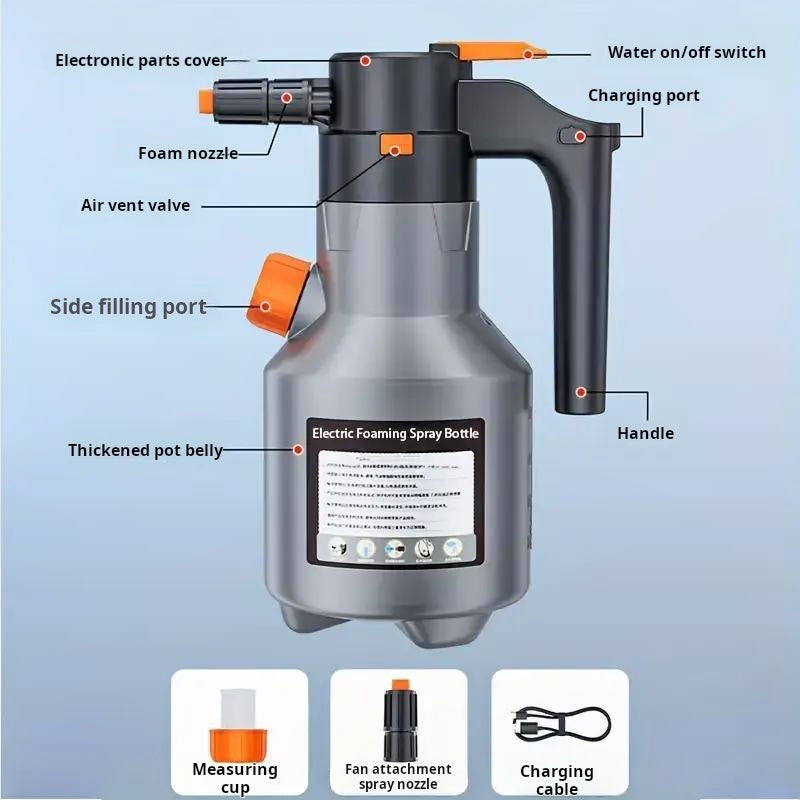 Optimized Product Title: **Kabelloser Elektrischer Schaumsprüher – Perfekt für die Autowäsche | Effiziente Schaumsprühflasche für gründliche Reinigung**