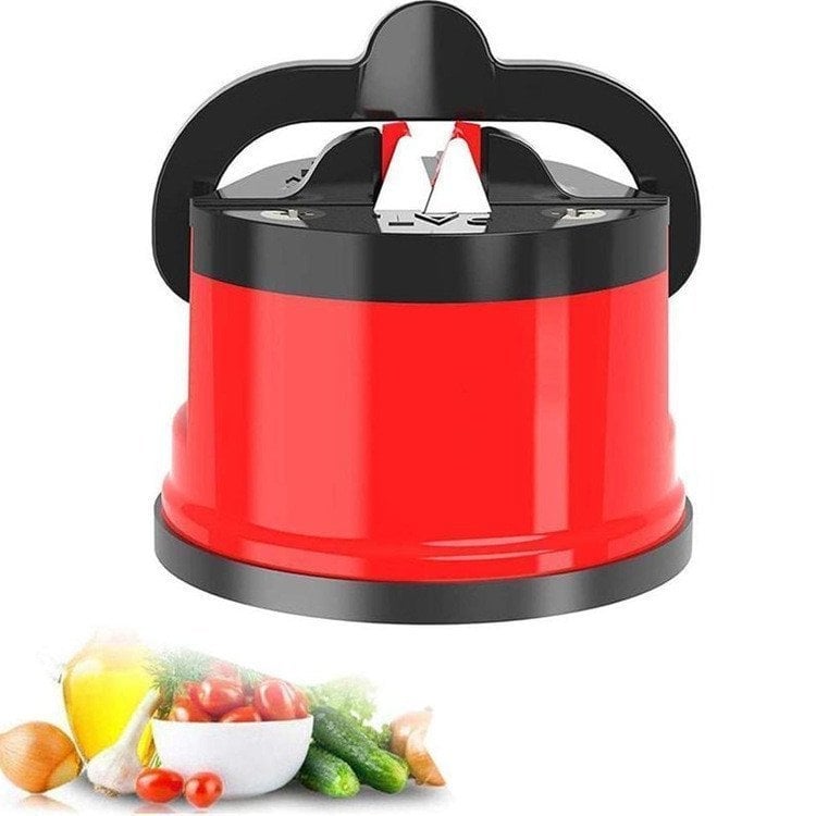 Manual Knife Sharpener – Suction Base, Fixed-Angle Guide & Ergonomic Grip