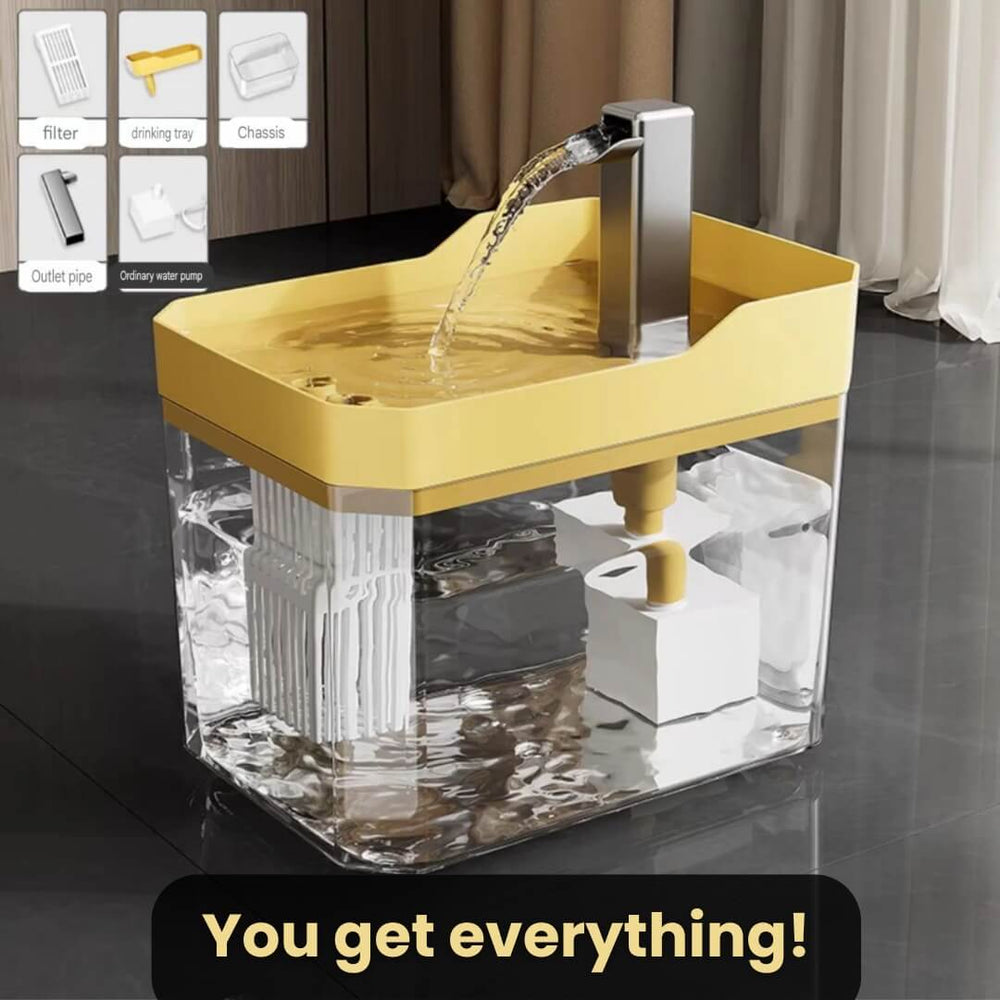 Katzen-Trinkbrunnen 360° mit Sensor – 1,5 L Wasserspender leise