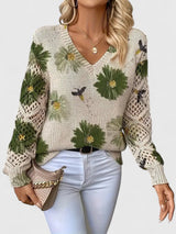 Deborah™ Lässiger Floral-Pullover für Damen - Bequemer, Modischer Sweatshirt mit Blumenmuster