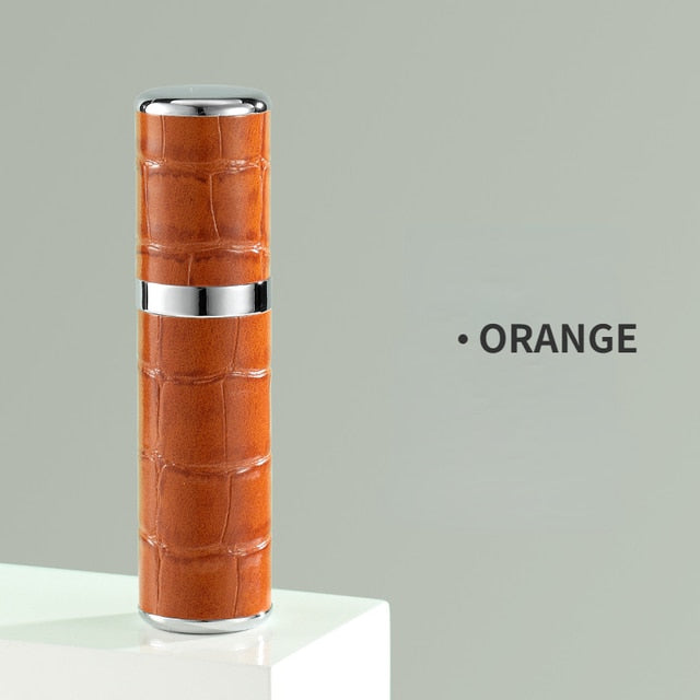 Refillable Travel Perfume Atomizer – 5ml Capacity, Leather Cover & Universal Fit