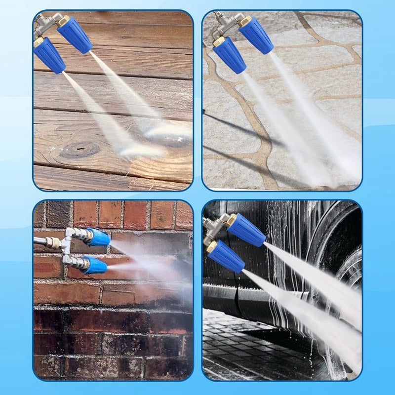 Pressure Washer Turbo Nozzle – Stainless Steel, Dual Rotating Jet & 6.35mm Quick-Connect