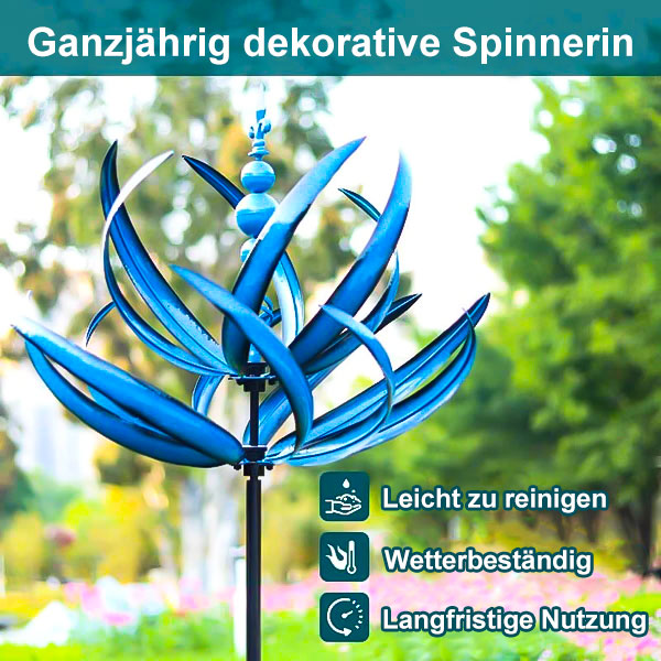Metal Garden Wind Spinner – Weatherproof, Low-Friction Bearing & 90cm Tall