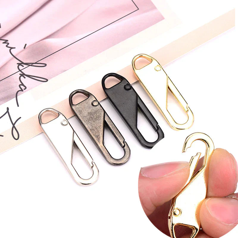 Universal Metal Zipper Pull Repair Kit – 10-Pack, Zinc Alloy & 4 Colors