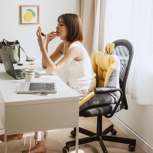Enhanced Product Title: Ergonomisches Sitzkissen mit Rückenlehne – Reduziert Rückenschmerzen und verbessert Sitzkomfort für gesundes Sitzen