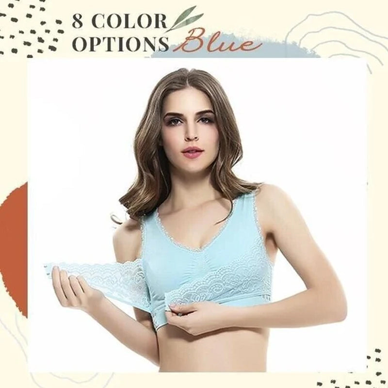 BowLift | Front Cross-Side Buckle Lace Bra