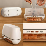 Ultrasonic Salt Stone Humidifier – LED Light, Whisper-Quiet & 18×12.5×8cm Compact