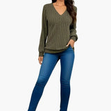 Women's Sweater – V-Neck, Long Sleeve & Pullover Style