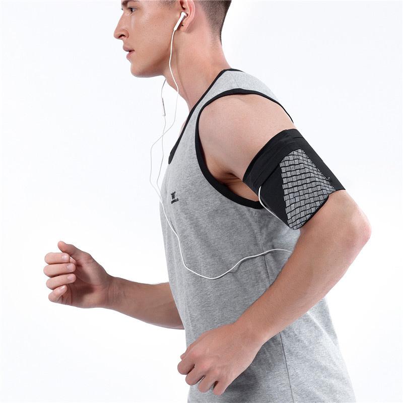 Running Wristband Phone Holder – Reflective, Adjustable 19–32cm, Lightweight 30g