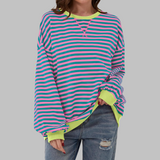 Optimized Product Title: LUKA™ Striped Long Sleeve Casual Sweatshirt with Round Neck - Stylish & Comfortable Everyday Wear

This title includes relevant keywords while enhancing clarity and appeal for potential customers.