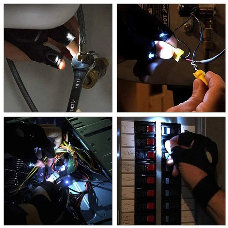 LED-Handschuhe mit integrierten Lichtern