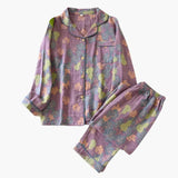Women's Fleece Pajama Set – Bear Print, Elastic Waistband & Long Sleeve