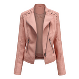 CoraJacket - Leather Jacket for Women - Pink