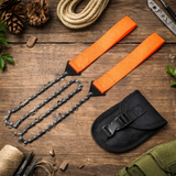 Folding Pocket Saw with Fire Starter – 65Mn Steel Blade, Ballistic Nylon Handle & Belt Holster