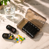 7-Day AM/PM Pill Organizer – 2 Daily Compartments, BPA-Free & Detachable Boxes