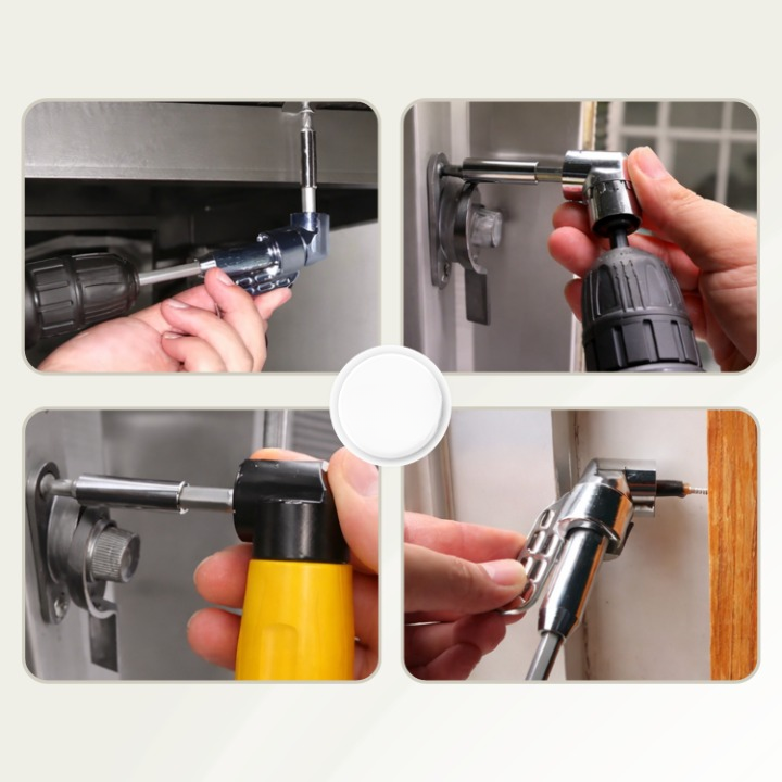 105° Right Angle Drill Adapter – 45-Steel, 6.35mm Hex Shank & Magnetic Bit Holder