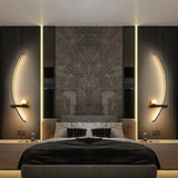 Curved LED Wall Light – 3 Light Modes, Aluminum Body & Built-In Shelf