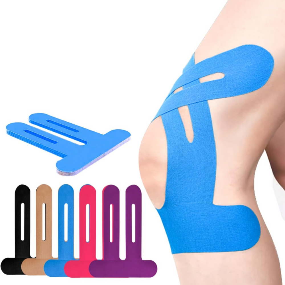 Precut Knee Kinesiology Tape – Waterproof, 170% Stretch & 10-Pack, Latex-Free