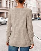 Knitted Ladies Top with Buttons – Mireille