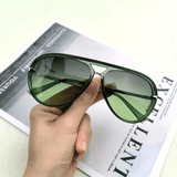 Double-Bridge Aviator Sunglasses – Lightweight Metal Frame, 4 Colors, Unisex