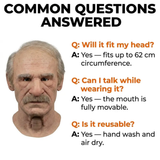 Realistic Old Man Halloween Mask – Creepy Latex Full Face & Adults