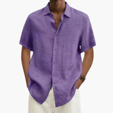 Men's Casual Shirt – Short Sleeve, Button Placket & Summer Style