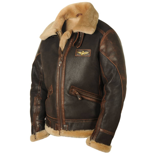 Angelo Herren Pilotenjacke - Stilvolle Fliegerjacke aus Hochwertigem Material für Modebewusste Männer