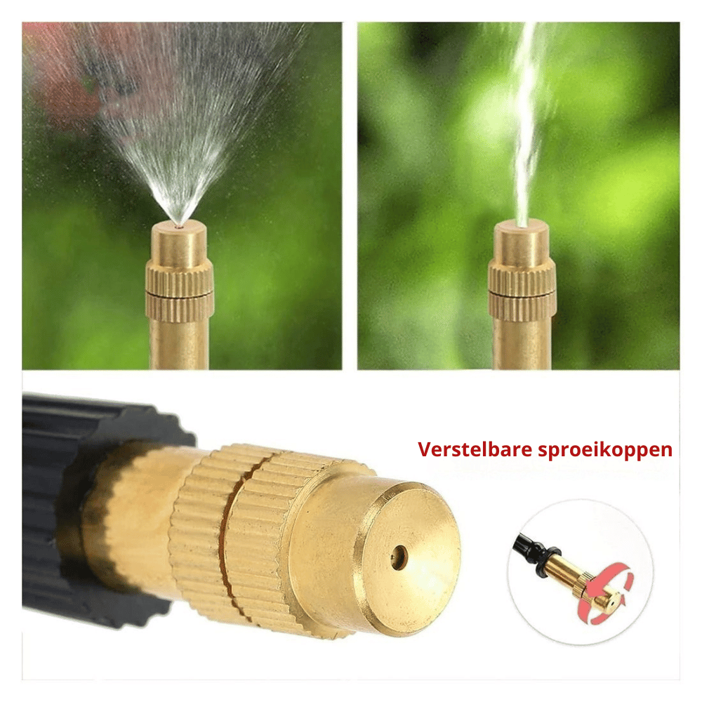 Automatic Garden Irrigation System – 360° Brass Nozzles, 2-5 Bar Pressure & 5-20m Lengths