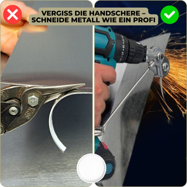 Metal Cutting Drill Attachment – Burr-Free Cuts, Double Head & Universal Fit