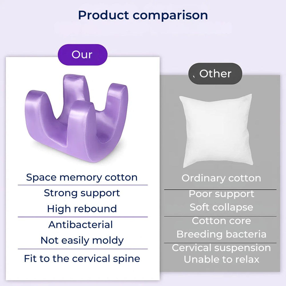 Memory Foam Beauty Pillow – Cooling U-Shape, Anti-Wrinkle & Side Sleeper Support