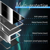 Magnetic Phone Case – Double Tempered Glass, Privacy Filter & Samsung S22-S24 Compatible