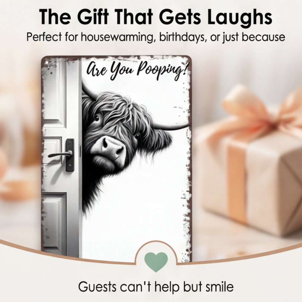 Optimized Product Title: "Witziges Metall Badezimmerschild – Humorvolles Deko-Element für Ihr Bad" 

This title includes relevant keywords while maintaining clarity and appeal for potential buyers.