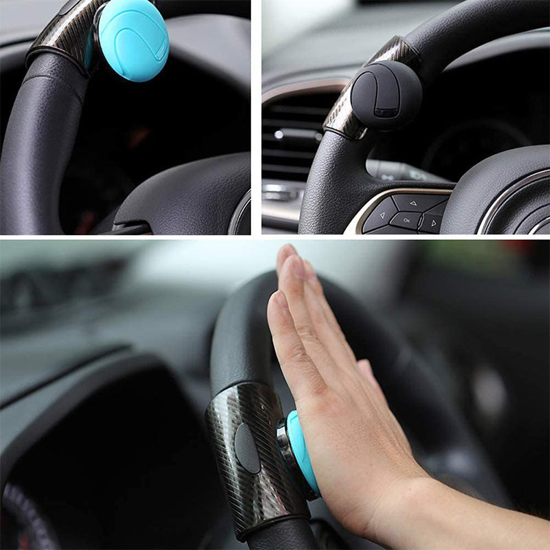 360° Steering Wheel Knob – Universal Fit, Non-Slip Silicone & ABS Grip
