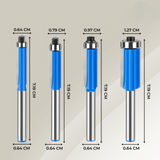 4-Piece Deburring Tool Set – Dual-Bearing, 6.35mm Shank & Metal/Wood/Plastic