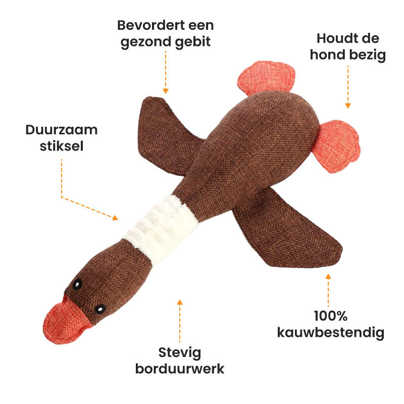 Durable Squeaky Duck Dog Toy – Chew-Resistant, Dental Cleaning & All Breeds