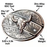 BowLift | Metal Oval Cowboys Belt Buckle