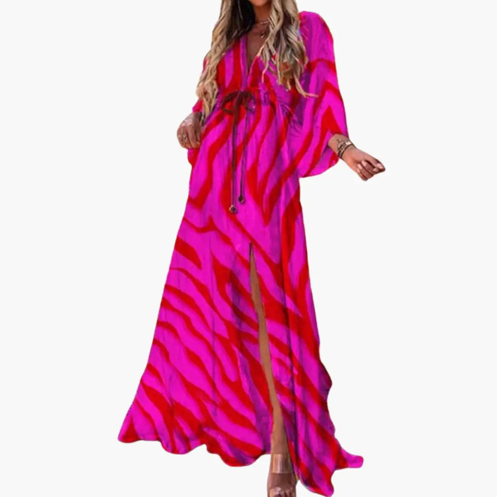Women's Floral Maxi Dress – Colorful Print, Lightweight & Sleeveless